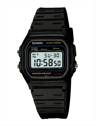 RELOJ UNISEX CASIO COLLECTION W-59-1VQES NEGRO