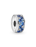CHARM CLIP PANDORA EN PLATA DE LEY ELEGANCIA BRILLANTE MOSAICO AZUL 791817NSBMX