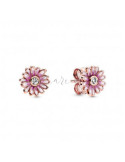 PENDIENTES PANDORA DE BOTÓN MARGARITAS ROSAS 288773C01