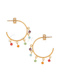 PENDIENTE VIDAL&VIDAL AROS COLGANTES MULTICOLOR X46181