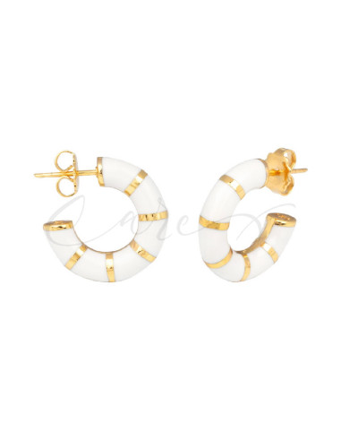PENDIENTE VIDAL&VIDAL AROS ESMALTE BLANCO X45941
