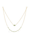 COLLAR VIDAL&VIDAL DOBLE PIEDRAS VERDES 38CM X4580038