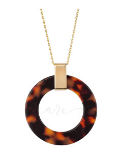 COLLAR VIDAL&VIDAL CÍRCULO Y CAREY MARRÓN X4525060