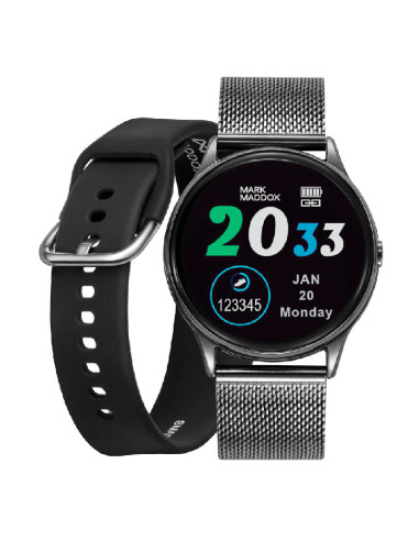 RELOJ UNISEX MARK MADDOX SMART NOW + CORREA NEGRA SILICONA MS1000-50
