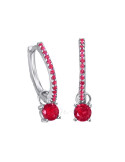 PENDIENTES ARO ARTICULADO VIDAL&VIDAL SIGNATURE CIRCONITAS ROJAS S60514E