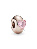 CHARM CLIP PANDORA SOLITARIO CORAZÓN ROSA 789203C01