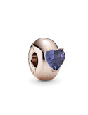 CHARM CLIP PANDORA SOLITARIO CORAZÓN AZUL 789203C02