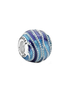 CHARM PANDORA ESPIRAL ESMALTE AZUL 797012ENMX