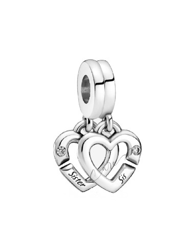 CHARM COLGANTE PANDORA HERMANAS UNIDAS CORAZONES DIVIDIDOS 799538C01