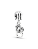 CHARM COLGANTE PANDORA CORAZONES ENTRELAZADOS 791242CZ