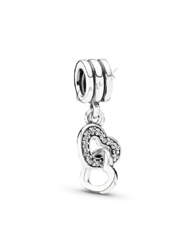 CHARM COLGANTE PANDORA CORAZONES ENTRELAZADOS 791242CZ