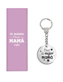 LLAVERO UNISEX 'ERES LAS MEJOR MAMÁ' REDONDO ACERO CAREX 126-LLV-A109