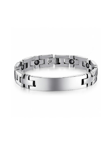 PULSERA HOMBRE ACERO ARTICULADA PLACA CAREX 126-PUL-A0041