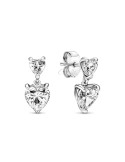 PENDIENTES PANDORA DOBLE CORAZÓN BRILLANTE 291199C01