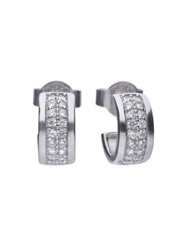 PENDIENTES MUJER DIAMONFIRE RÍGIDOS CON 36 CIRCONITAS 1.25MM 6216941582