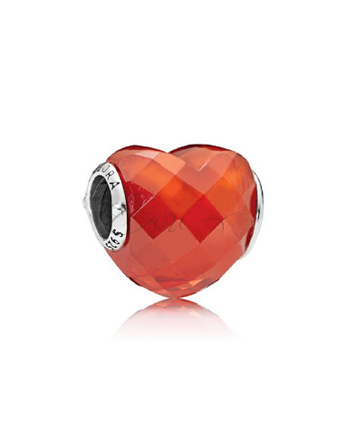 CHARM PANDORA EN PLATA DE LEY FORMA DE AMOR NARANJA 796563OCZ