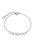PULSERA CLUSE PLATEADA 5 HEXÁGONOS CLJ12007