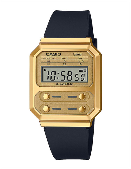 RELOJ UNISEX CASIO VINTAGE EDGY A100WEFG-9AEF DORADO