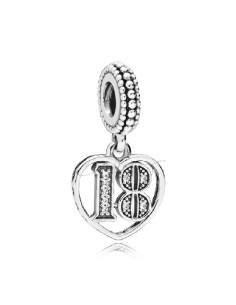 CHARM COLGANTE PANDORA EN PLATA DE LEY 18 AÑOS AMOR 797262CZ