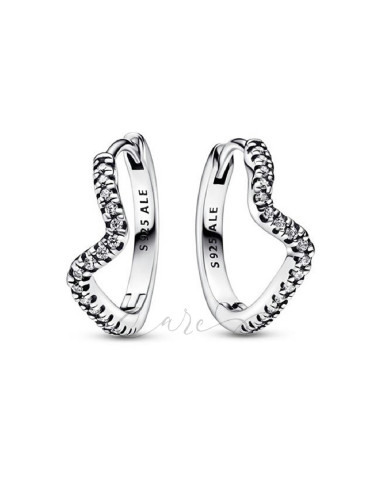 PENDIENTES DE ARO PANDORA OLA BRILLANTE 292545C01