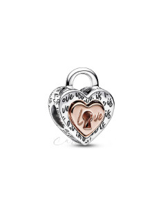 CHARM PANDORA CANDADO CORAZÓN DIVISIBLE EN DOS TONOS 782505C00