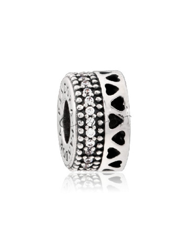 SEPARADOR PANDORA EN PLATA DE LEY CORAZONES DE PANDORA 797415CZ