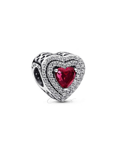 CHARM PANDORA CORAZÓN NIVELADO ROJO BRILLANTE 799218C02