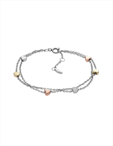 PULSERA MUJER FOSSIL SUTTON ACERO JF02854998 TRICOLOR