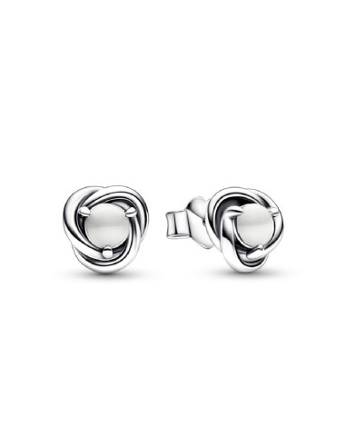 PENDIENTES DE BOTÓN PANDORA CIRCULO ETERNITY BLANCO 292335C03