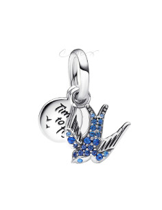 CHARM COLGANTE PANDORA DOBLE GOLONDRINA BRILLANTE 792570C01