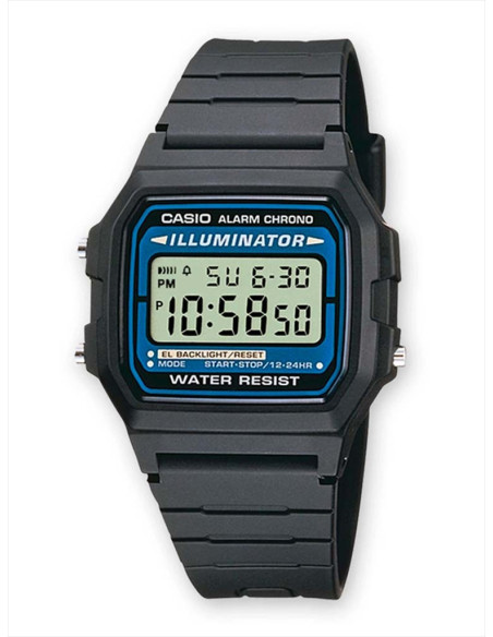 RELOJ UNISEX CASIO COLLECTION F-105W-1AWYEF NEGRO