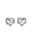 PENDIENTES DE BOTÓN CORAZÓN INFINITO BRILLANTE 292667C01