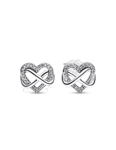 PENDIENTES DE BOTÓN CORAZÓN INFINITO BRILLANTE 292667C01
