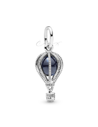 CHARM COLGANTE PANDORA EN PLATA DE LEY AEROESTÁTICO AZUL 798064NMB