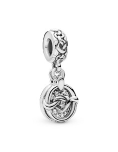 CHARM COLGANTE PANDORA EN PLATA DE LEY CORAZONES ANUDADOS 798095CZ