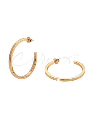 PENDIENTES MEDIO ARO VIDAL&VIDAL CUADRADO G1766B