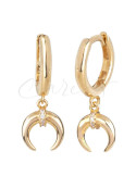 PENDIENTES DE ARO VIDAL&VIDAL ARTICULADO 12MM LUNA INVERTIDA CIRCONITAS G3365