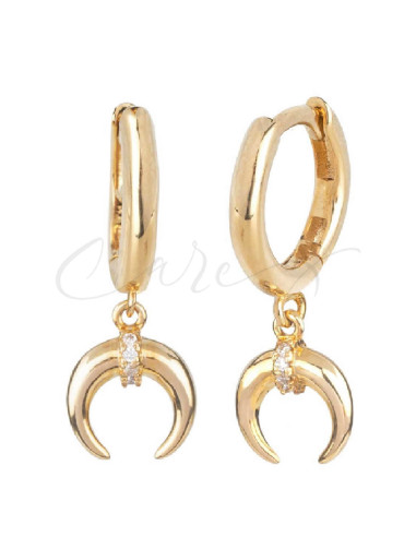 PENDIENTES DE ARO VIDAL&VIDAL ARTICULADO 12MM LUNA INVERTIDA CIRCONITAS G3365
