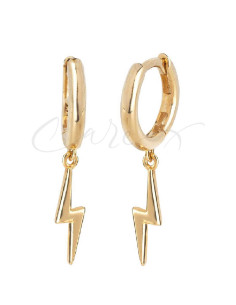 PENDIENTES DE ARO VIDAL&VIDAL 12MM ARTICULADO RAYO LISO G3378A