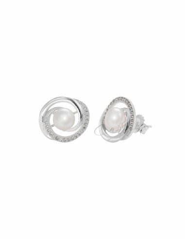 PENDIENTES VIDAL&VIDAL CIRCONITA Y PERLA CULTIVADA P1843