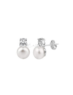 PENDIENTES VIDAL&VIDAL LARGO MIDI CIRCONITA Y PERLA 9MM P3004A