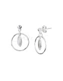 PENDIENTES DE ARO VIDAL&VIDAL COLGANTE CON HOJA P3111B