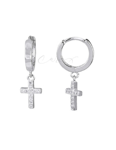 PENDIENTES DE ARO VIDAL&VIDAL ARTICULADO CRUZ P3336A
