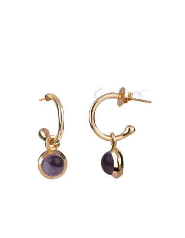 PENDIENTES DE ARO VIDAL&VIDAL  AMATISTA X46796