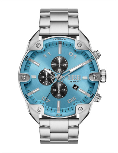 RELOJ HOMBRE DIESEL SPIKED CRONÓGRAFO DZ4655 PLATEADO