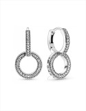 PENDIENTES DE ARO PANDORA DOBLE BRILLANTES 299052C01