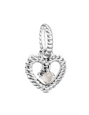CHARM COLGANTE PANDORA CORAZÓN DE ESFERAS RUBOR ROSA 798854C06