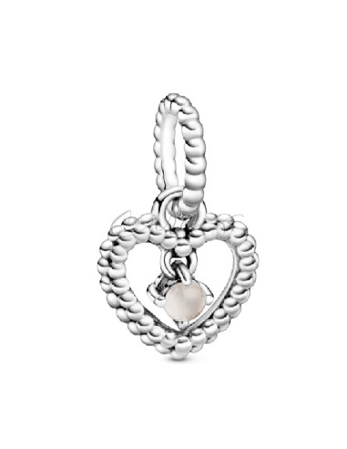 CHARM COLGANTE PANDORA CORAZÓN DE ESFERAS RUBOR ROSA 798854C06