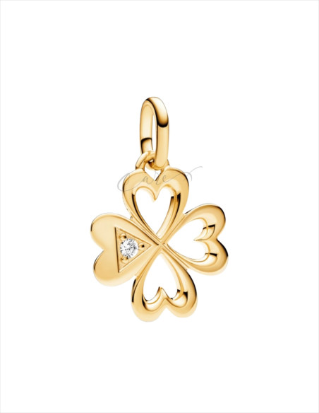 CHARM MEDALLÓN PANDORA ME CORAZÓN TRÉBOL DE CUATRO HOJAS 763034C01