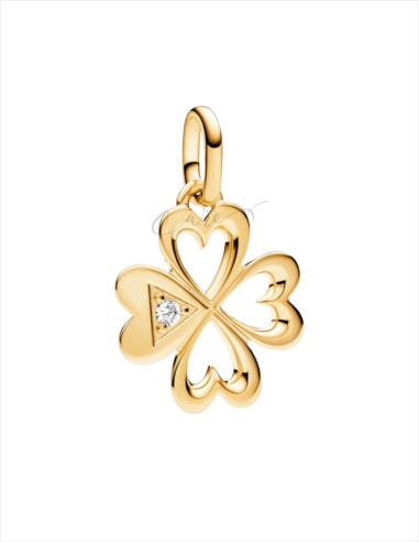 CHARM MEDALLÓN PANDORA ME CORAZÓN TRÉBOL DE CUATRO HOJAS 763034C01
